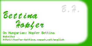 bettina hopfer business card